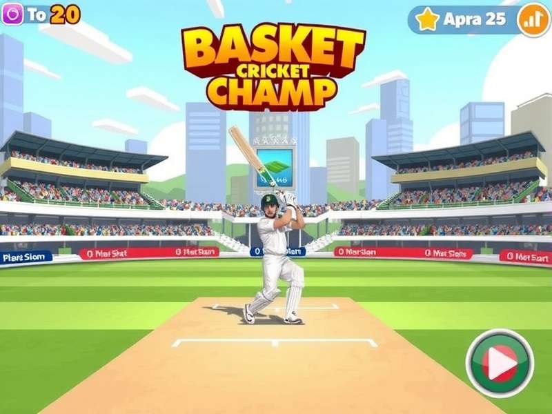 Basket Cricket Champ in Action Basket Cricket Champ Gameplay Screenshot