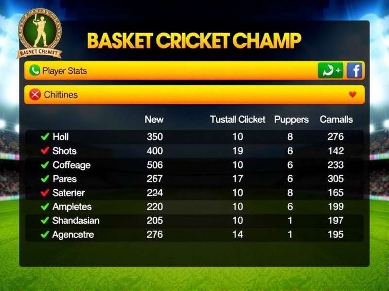 Character Skill Attributes Basket Cricket Champ Player Stats